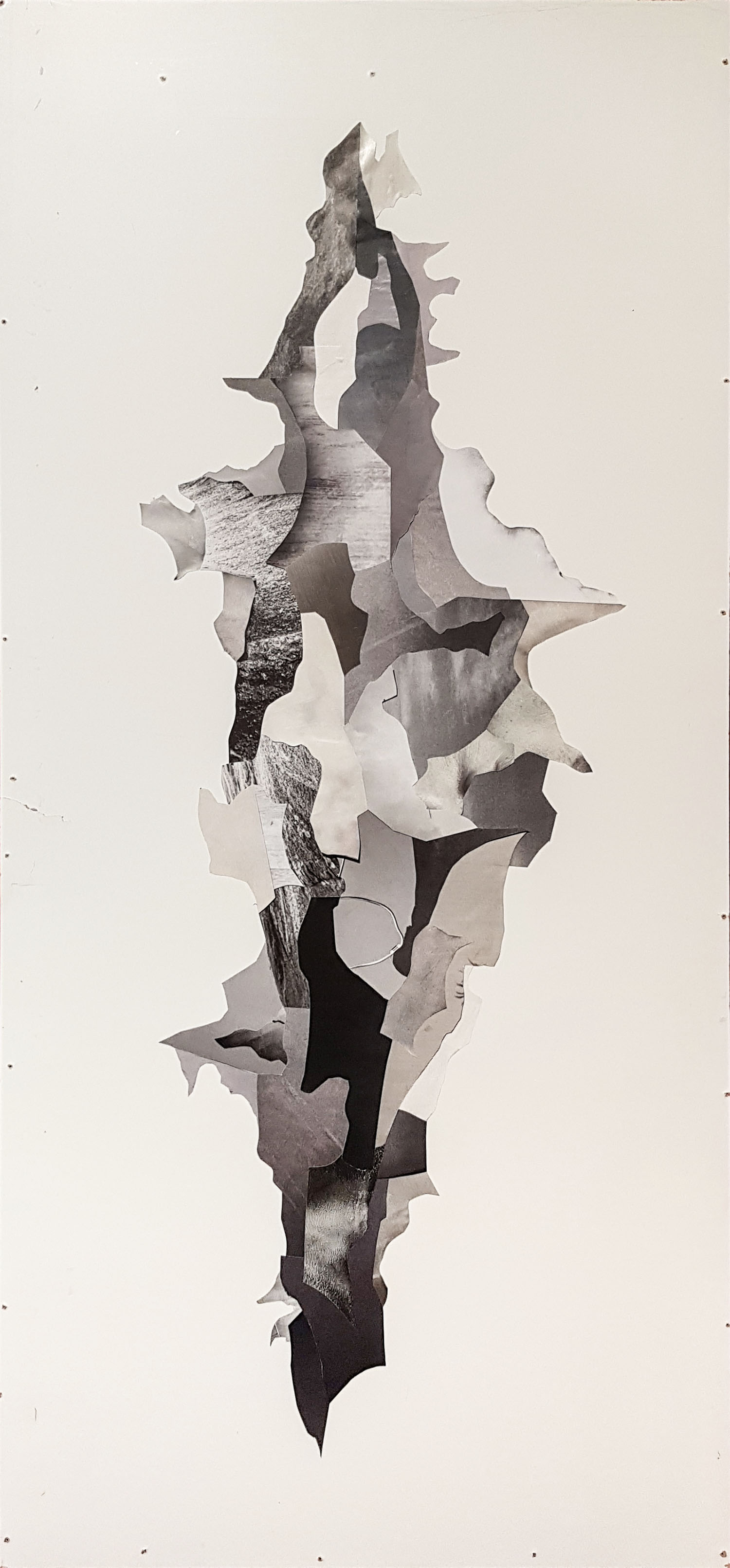 Schwarz, Weiss, Meer - abstrakte Collage Kunst von Artmuc Award Gewinner Markus Wülbern