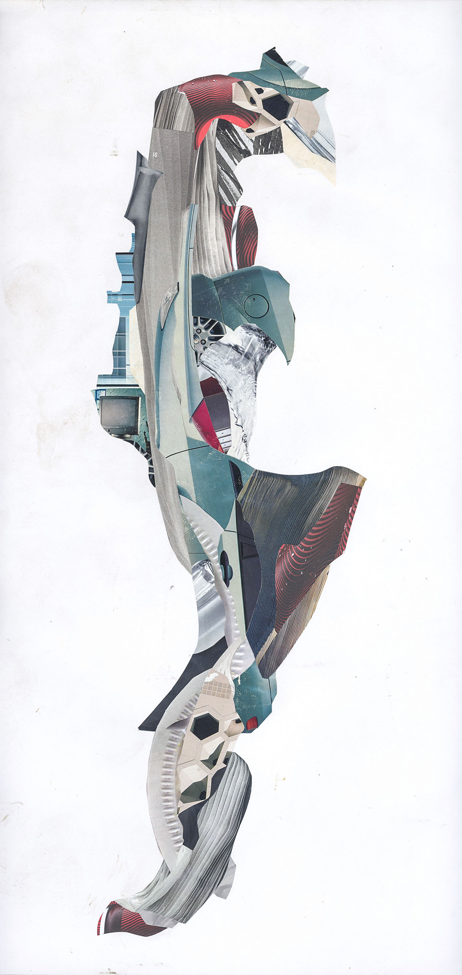 Alien Tempel - abstrakte Collage Kunst von Artmuc Award Gewinner Markus Wülbern