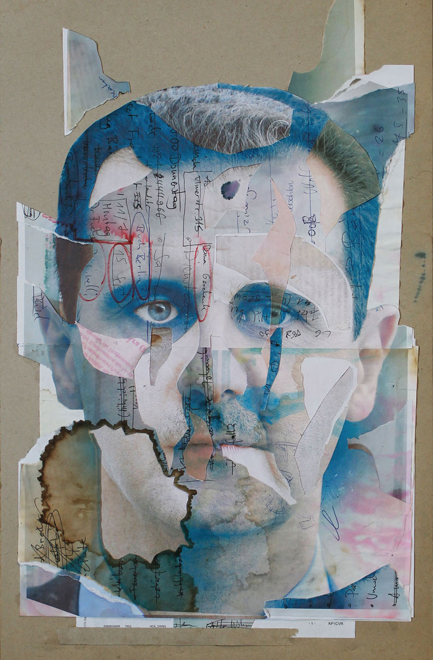 Baschar al-Assad - abstrakte Formen und Farben Collagen Kunst mit berühmten Politikern und Persönlichkeiten vom Künstler Markus Wülbern